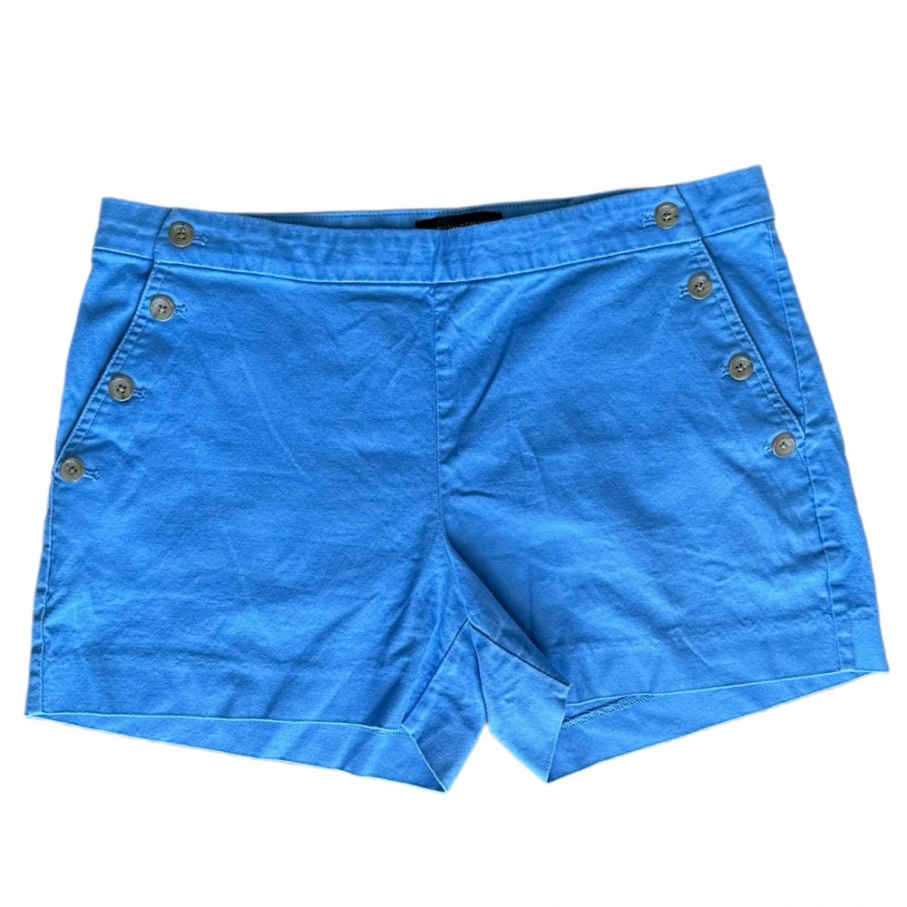 Banana Republic Blue Button Lined Pocket Shorts Size 8